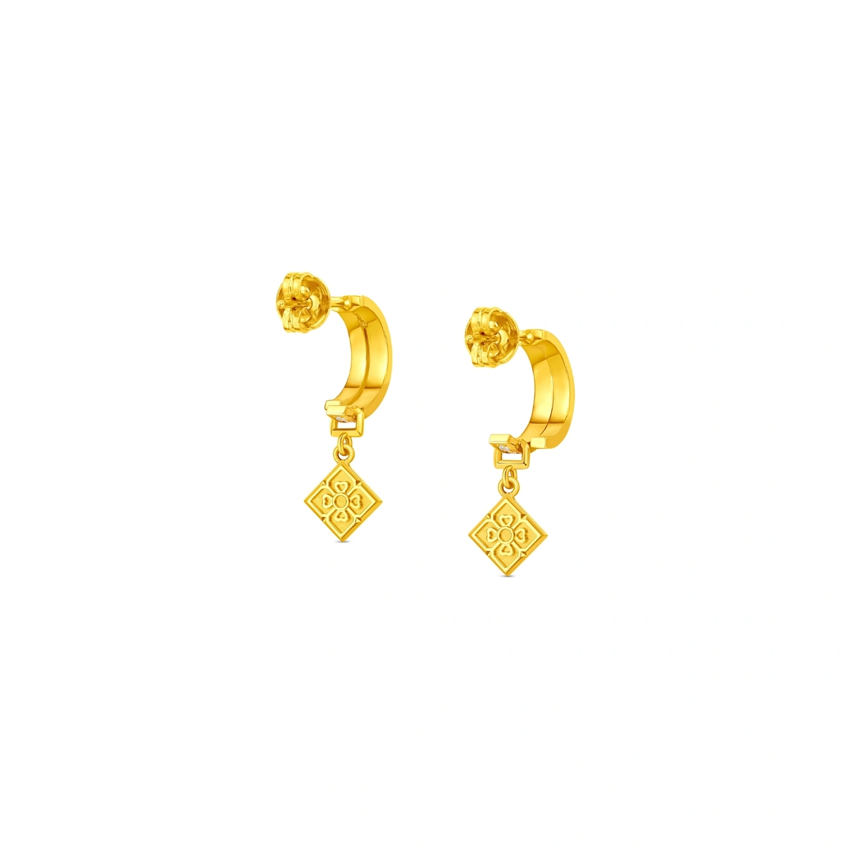 999 Gold Diamond earrings (pre-order 30 days)
