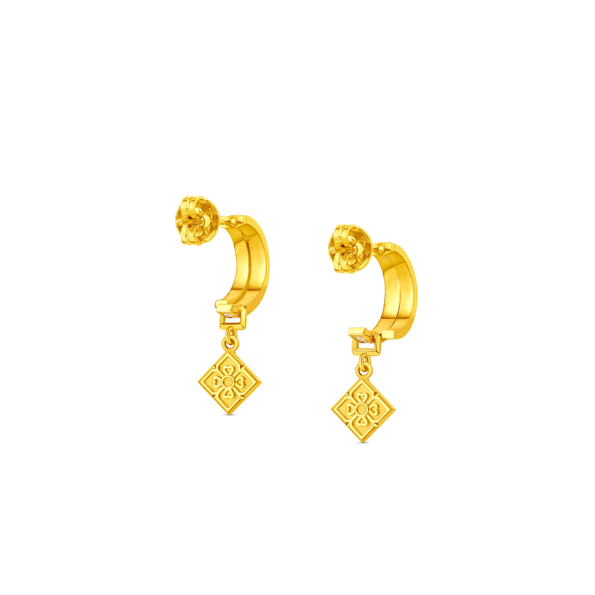 999 Gold Diamond earrings