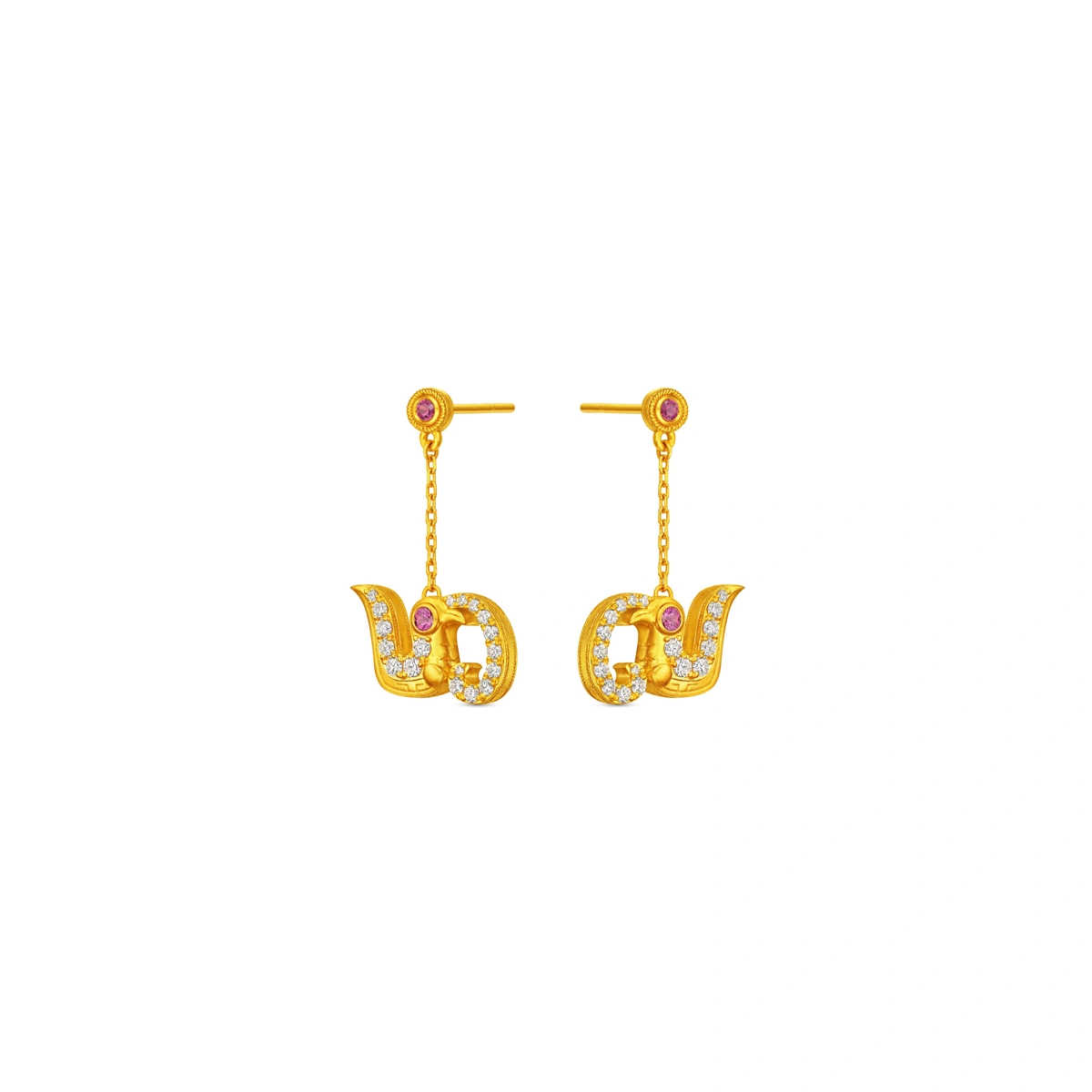 999 Gold Diamond earrings