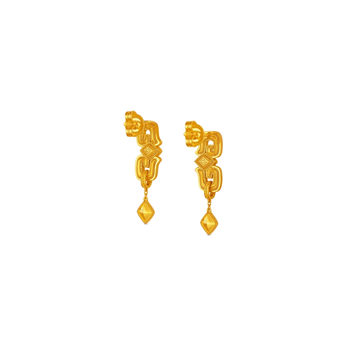 999 Gold Diamond earrings