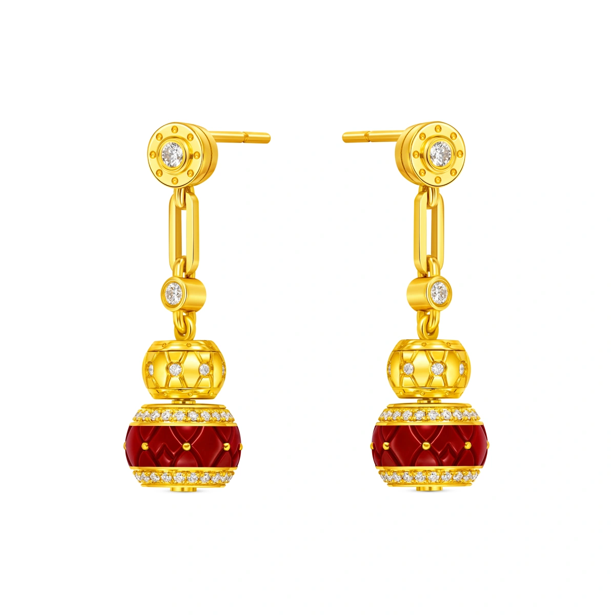 999 Gold Diamond earrings