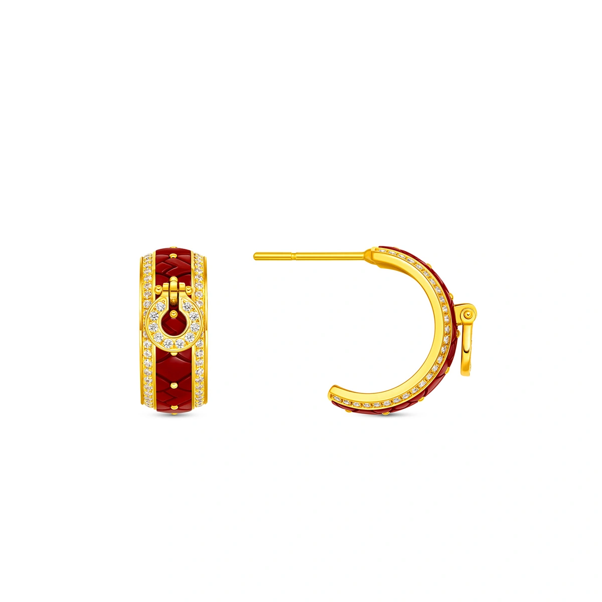 999 Gold Diamond earrings