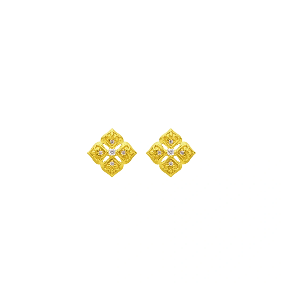 999 Gold Diamond earrings