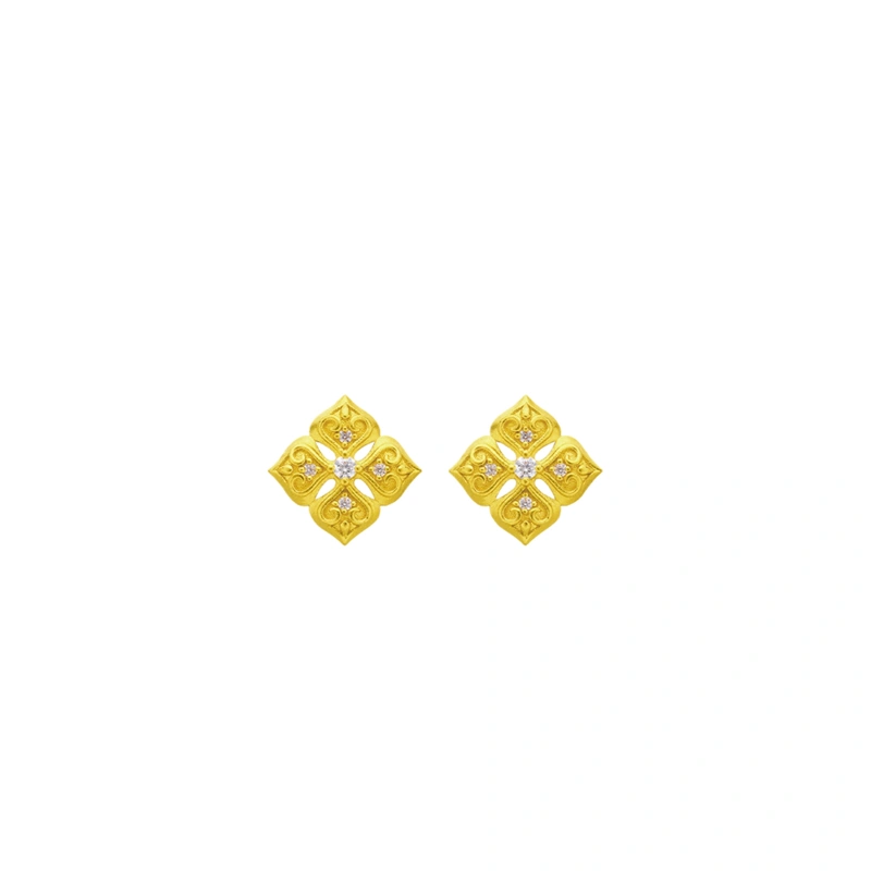 999 Gold Diamond earrings