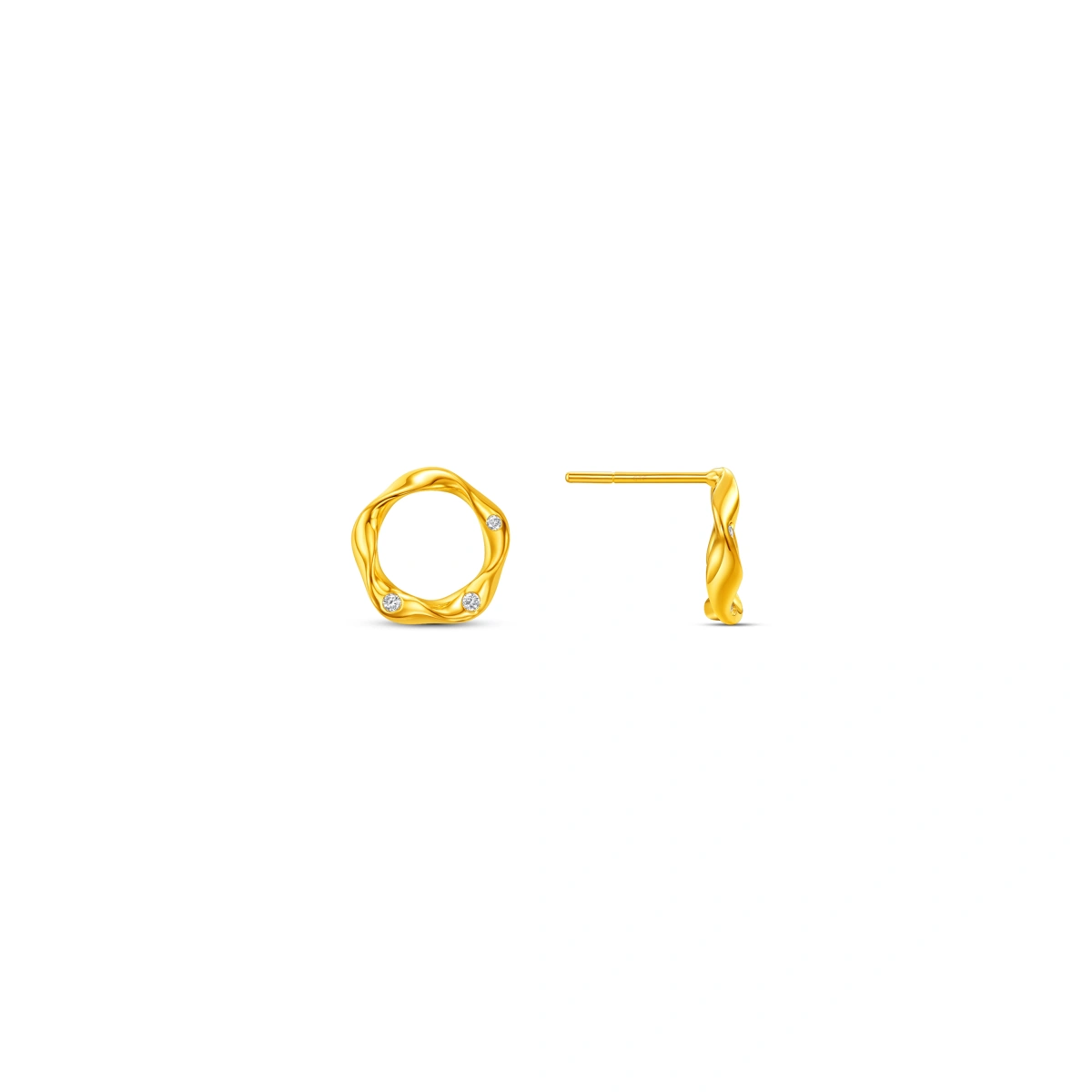 999 Gold Diamond earrings