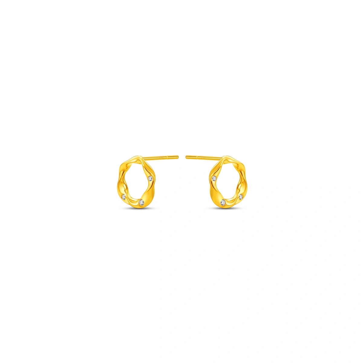 999 Gold Diamond earrings