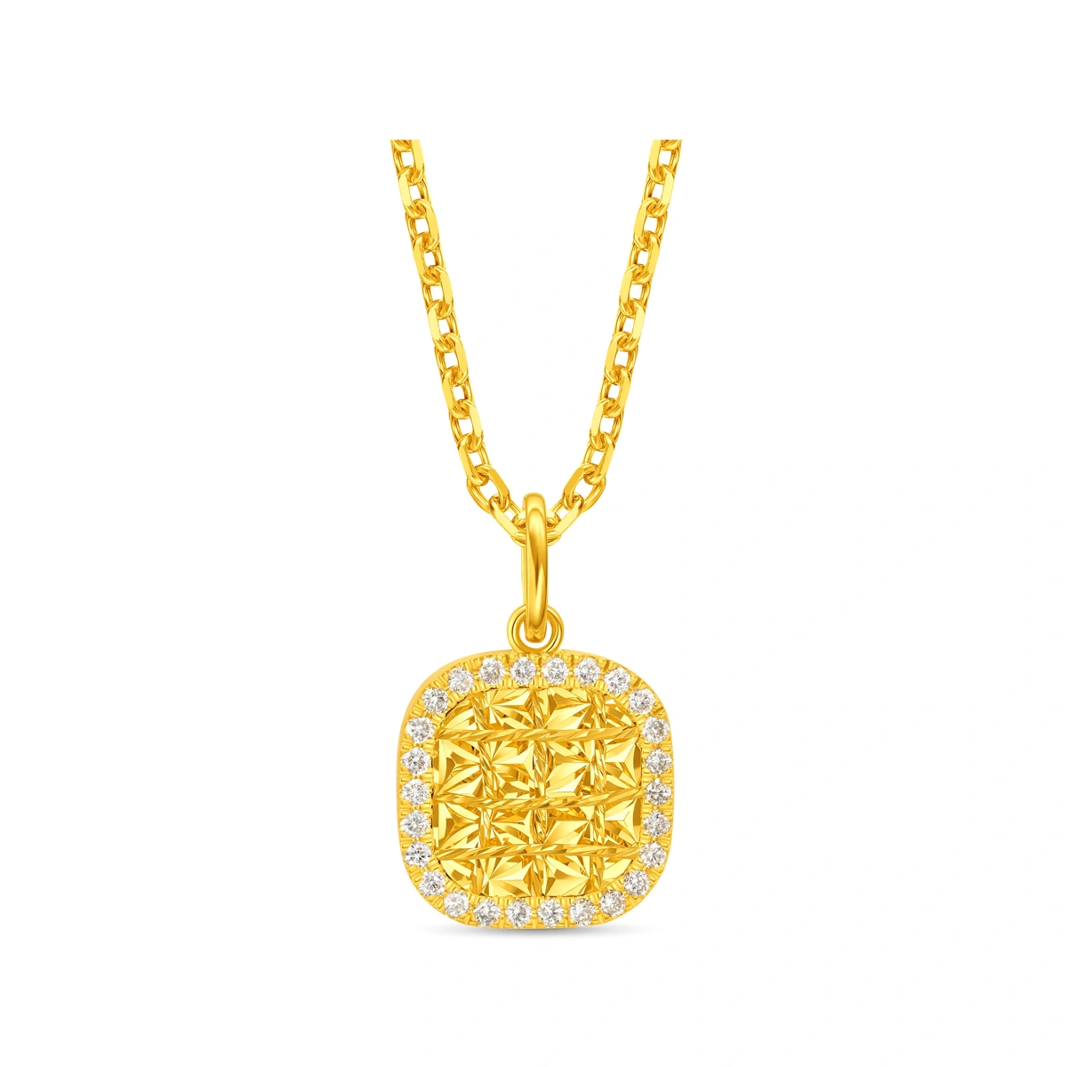 999 Gold Diamond pendant