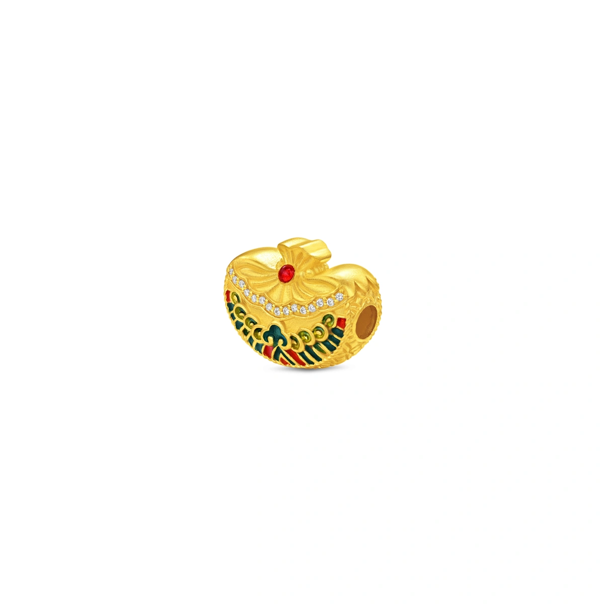 999足金鑲天然鑽石吊墜
