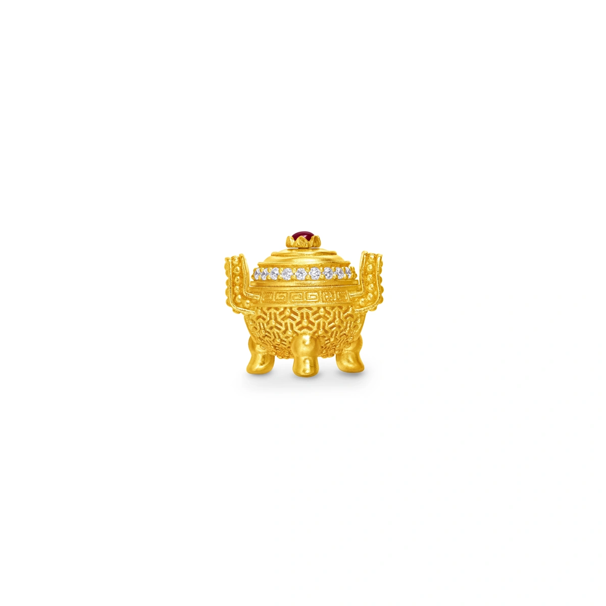 999足金鑲天然鑽石吊墜