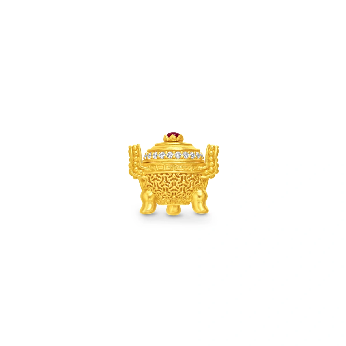 999足金鑲天然鑽石吊墜
