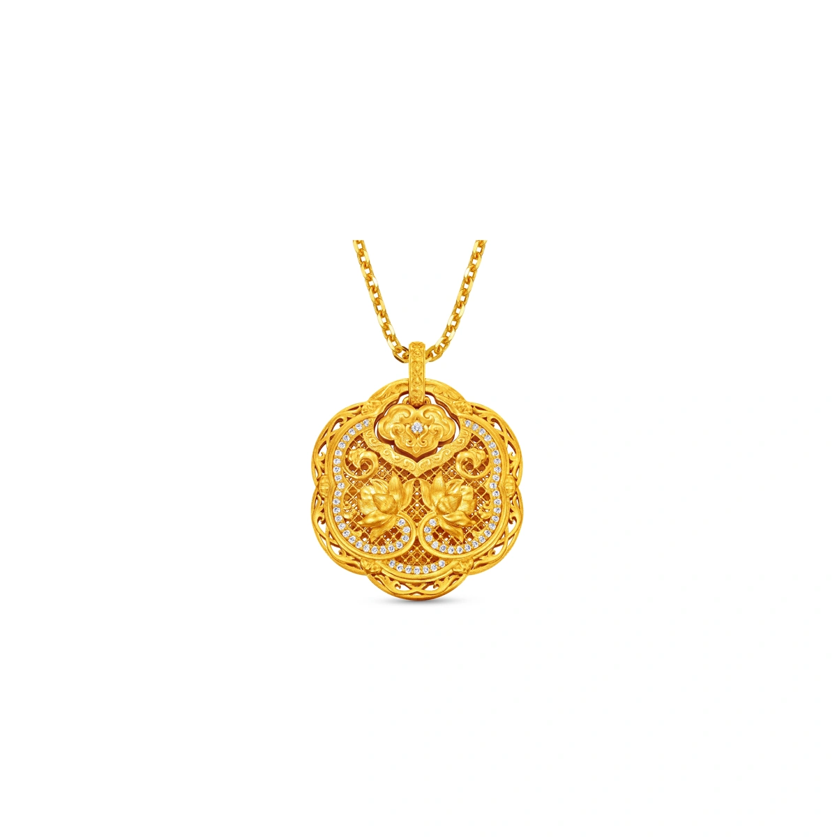 999 Gold Diamond pendant
