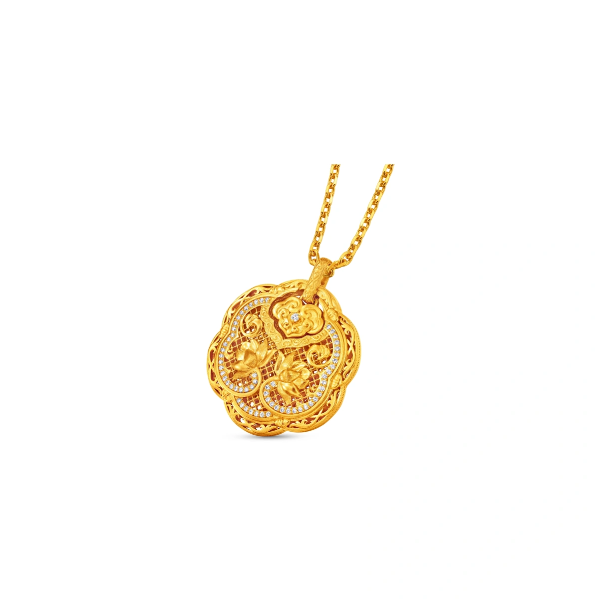 999 Gold Diamond pendant