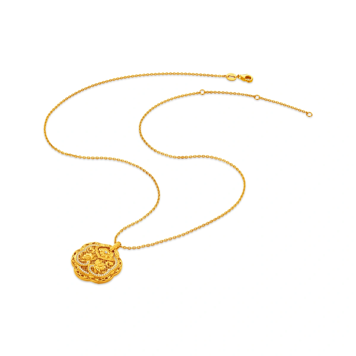 999 Gold Diamond pendant