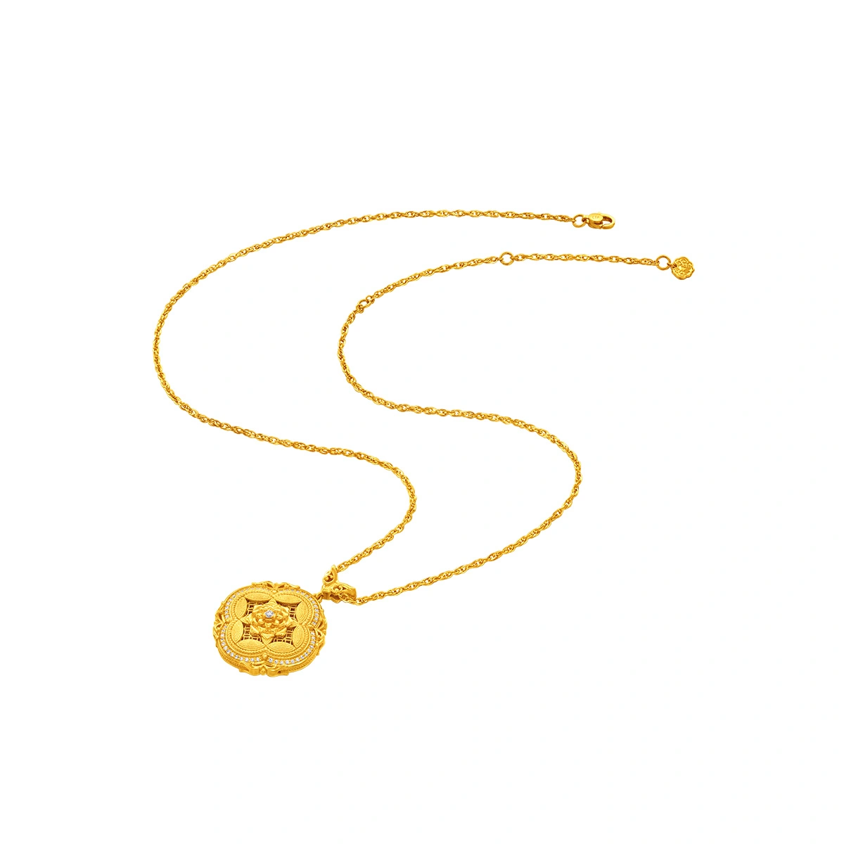 999 Gold Diamond necklace