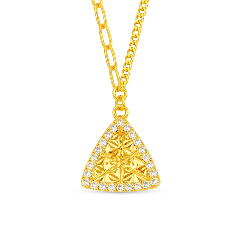 999 Gold Diamond necklace