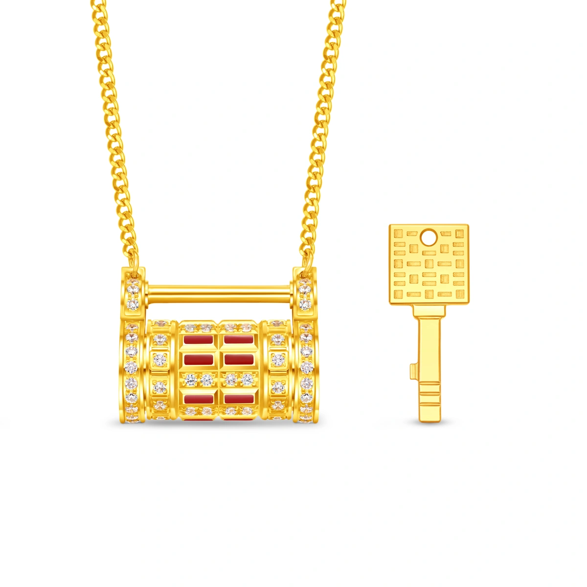 999 Gold Diamond necklace