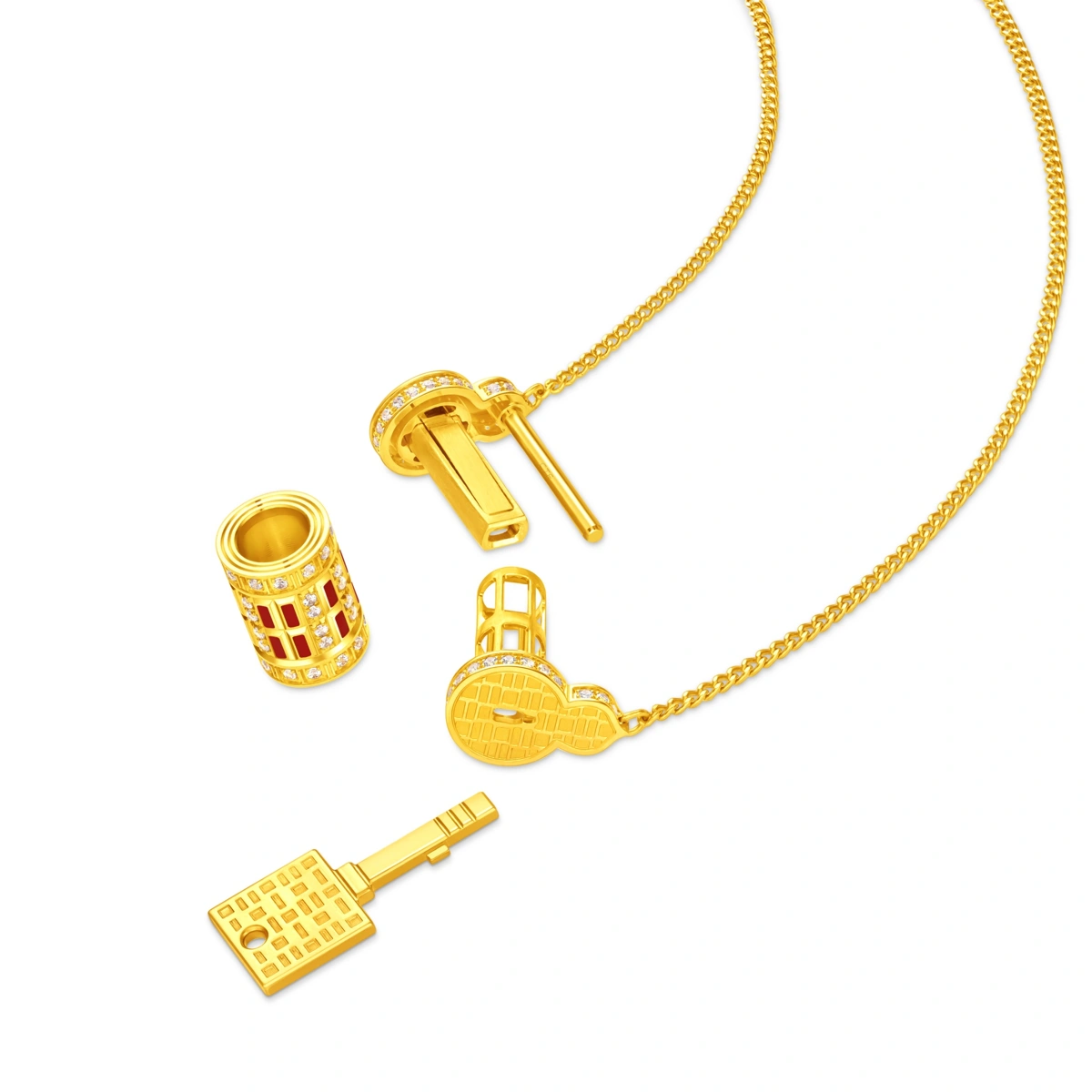 999 Gold Diamond necklace