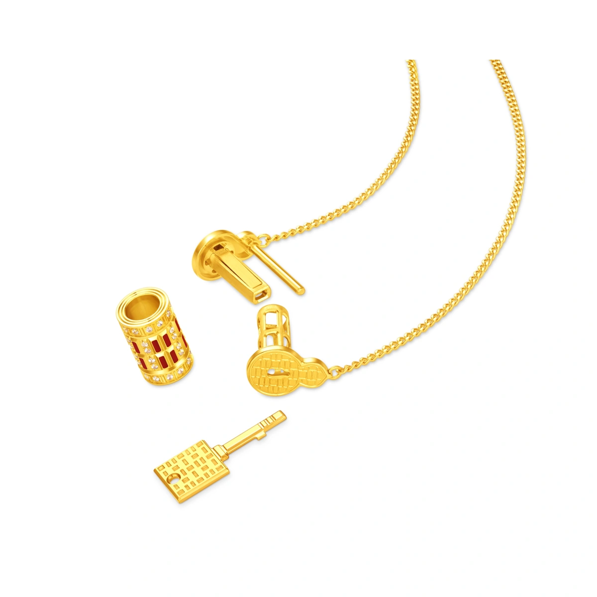 999 Gold Diamond necklace
