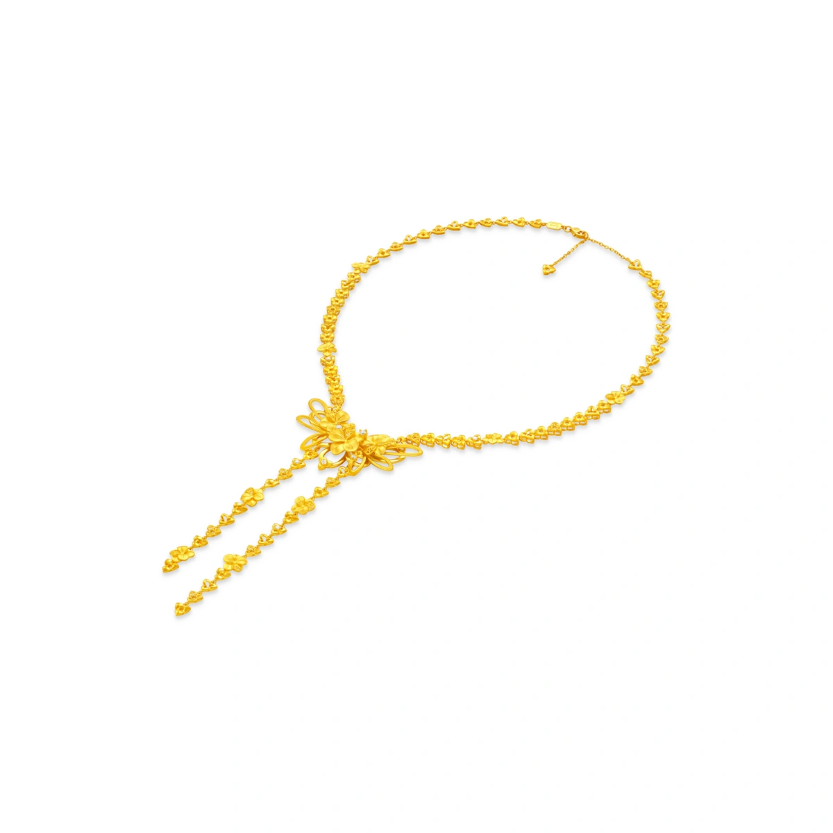 999足金鑲天然鑽石頸鏈