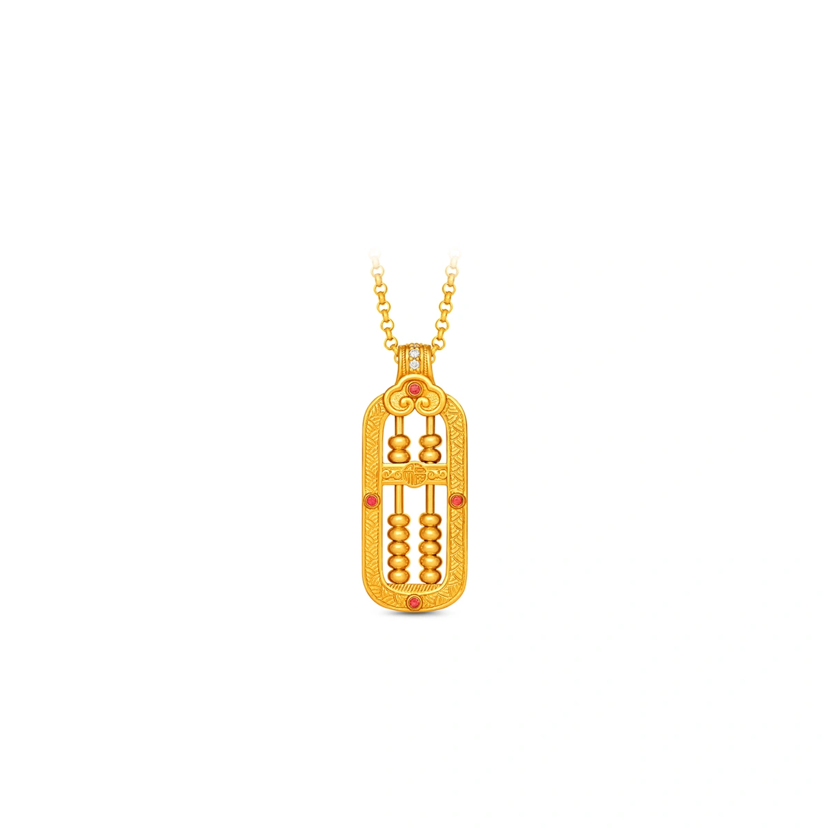 Abacus 999 Gold Diamond necklace