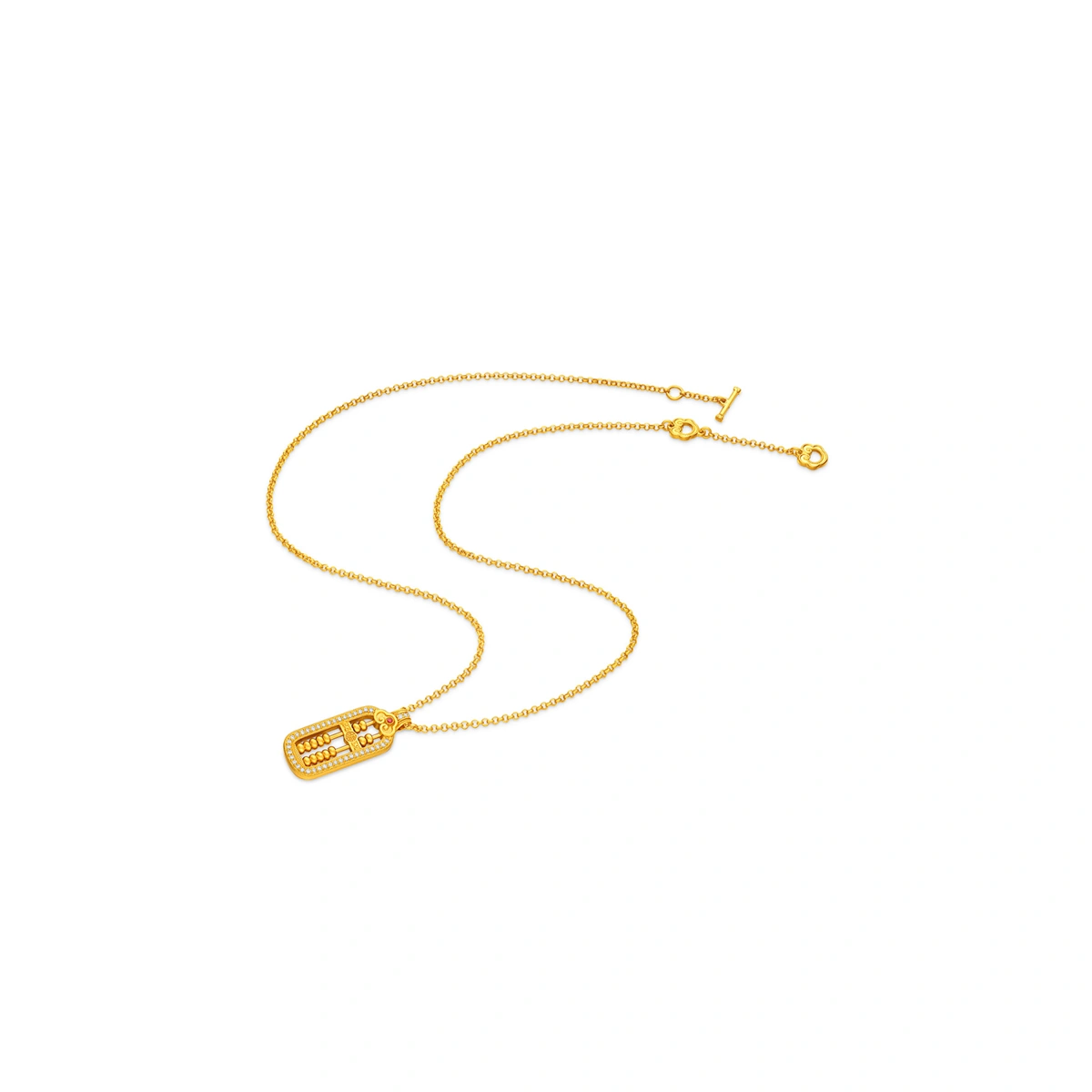 Abacus 999 Gold Diamond necklace