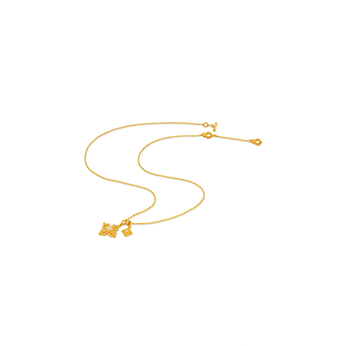 999足金鑲天然鑽石頸鏈