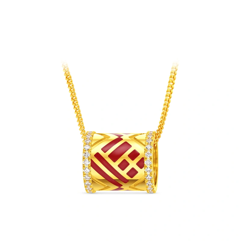 999 Gold Diamond necklace