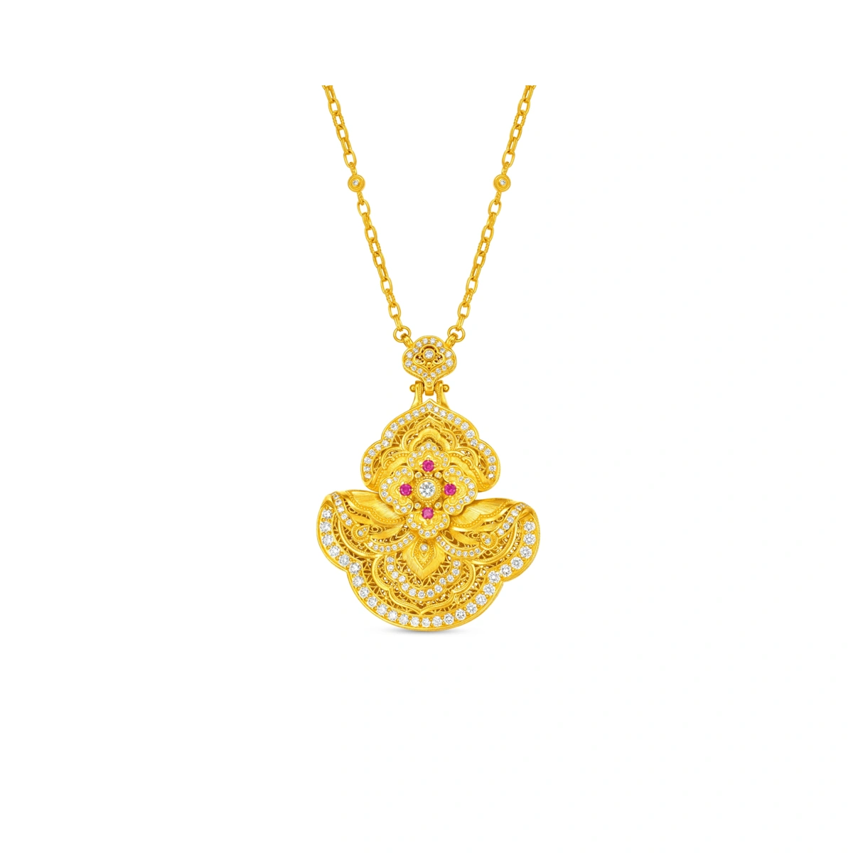 999 Gold Diamond necklace