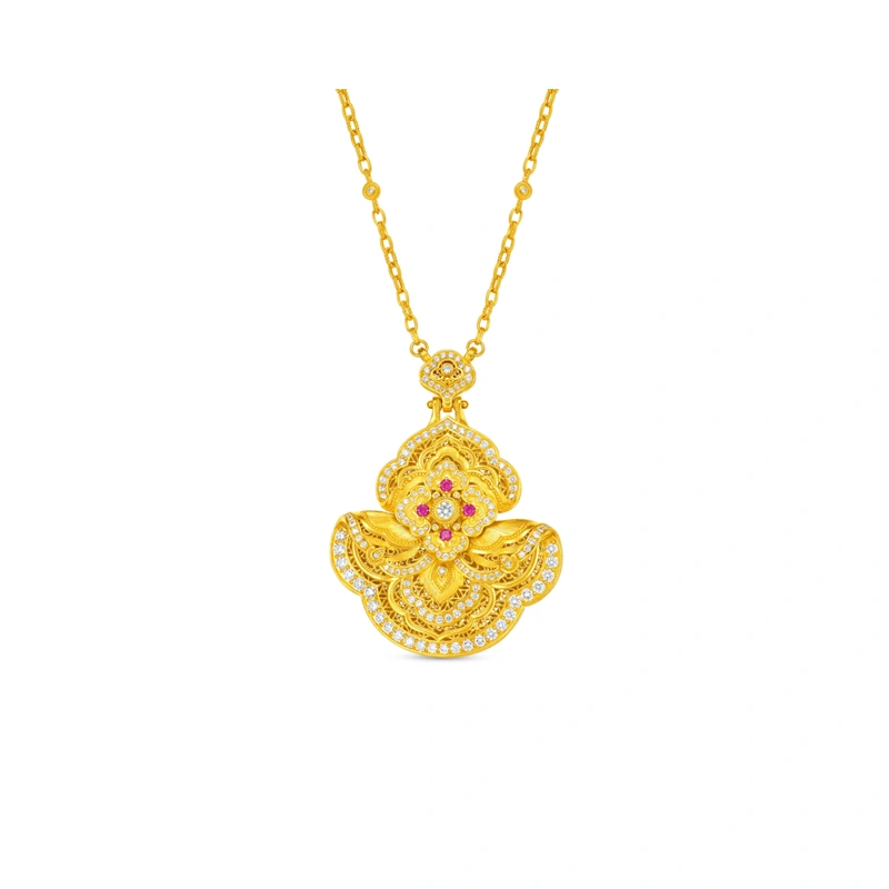 999 Gold Diamond necklace