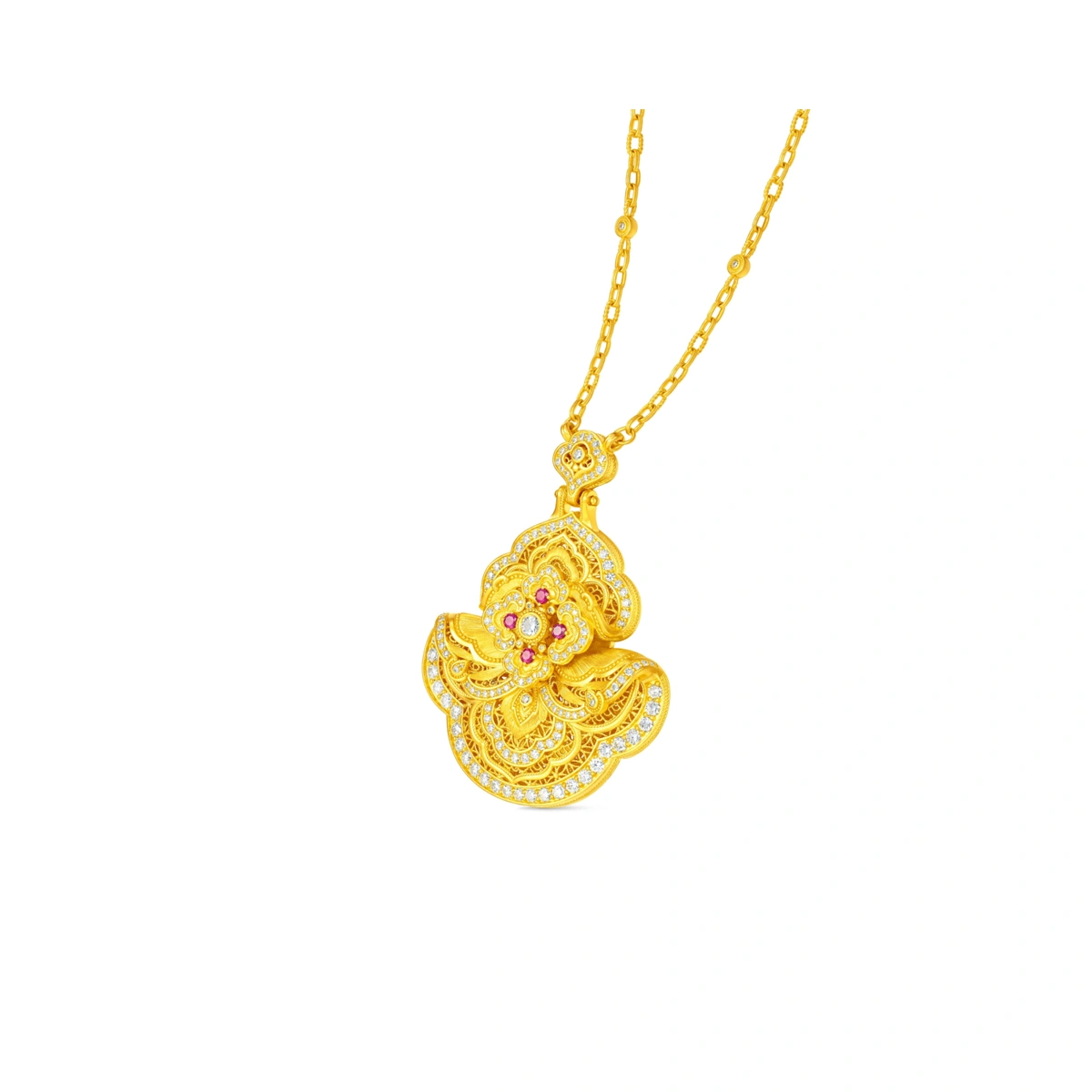 999 Gold Diamond necklace