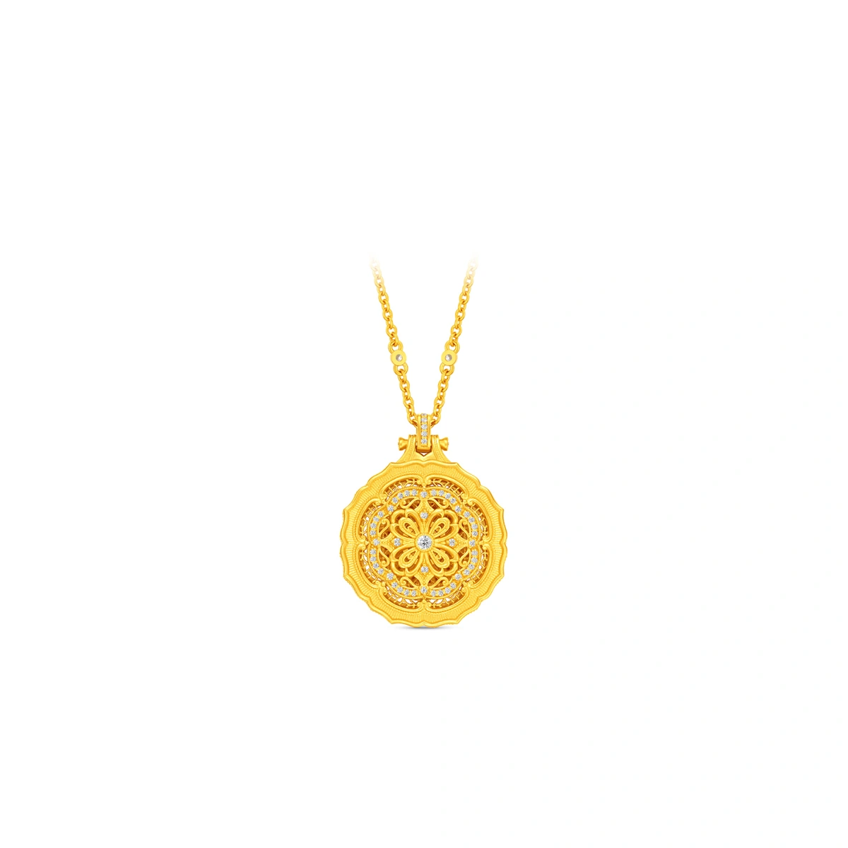 999 Gold Diamond necklace