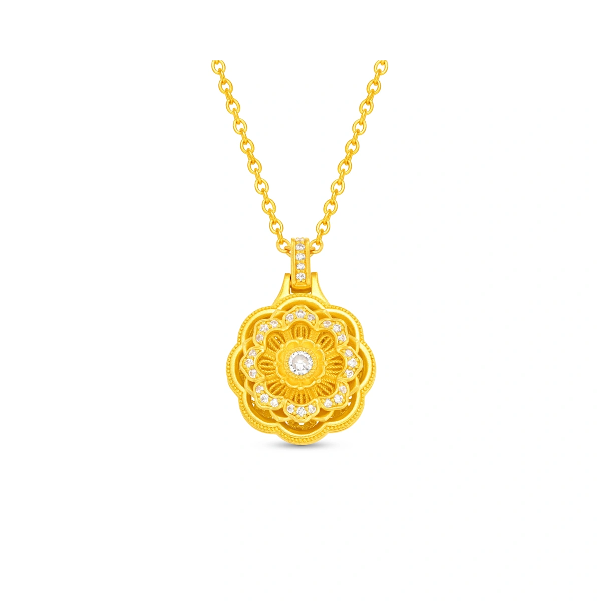 999 Gold Diamond necklace