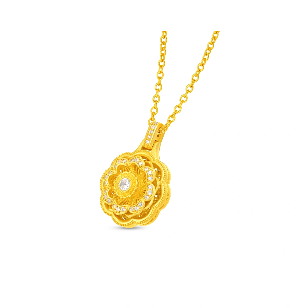 999 Gold Diamond necklace