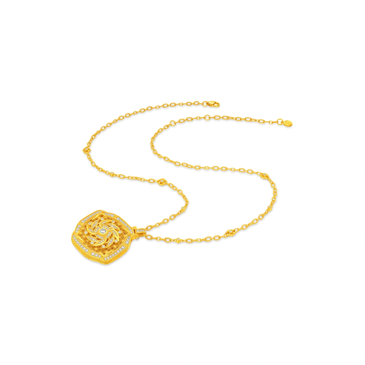 999 Gold Diamond necklace
