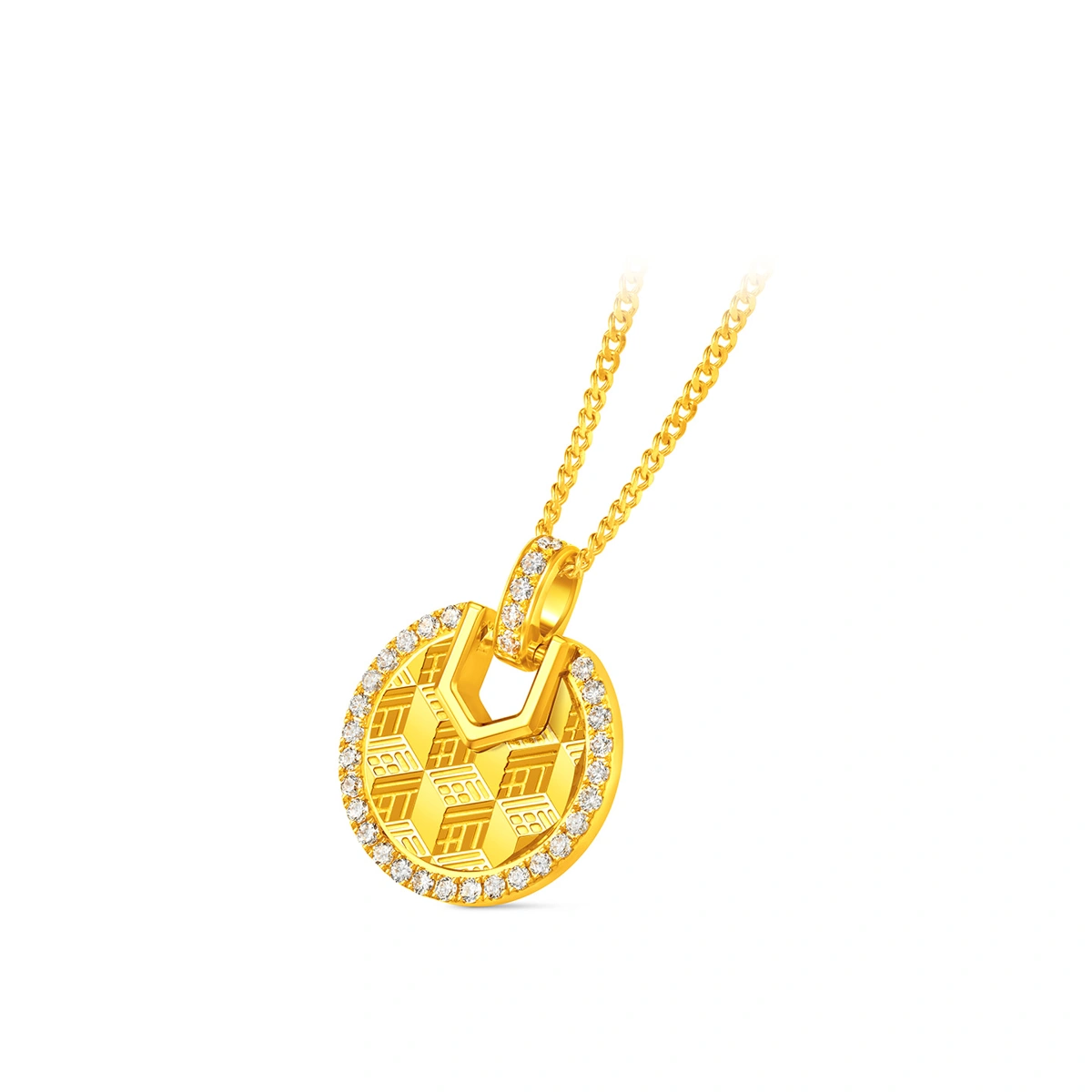 999 Gold Diamond necklace
