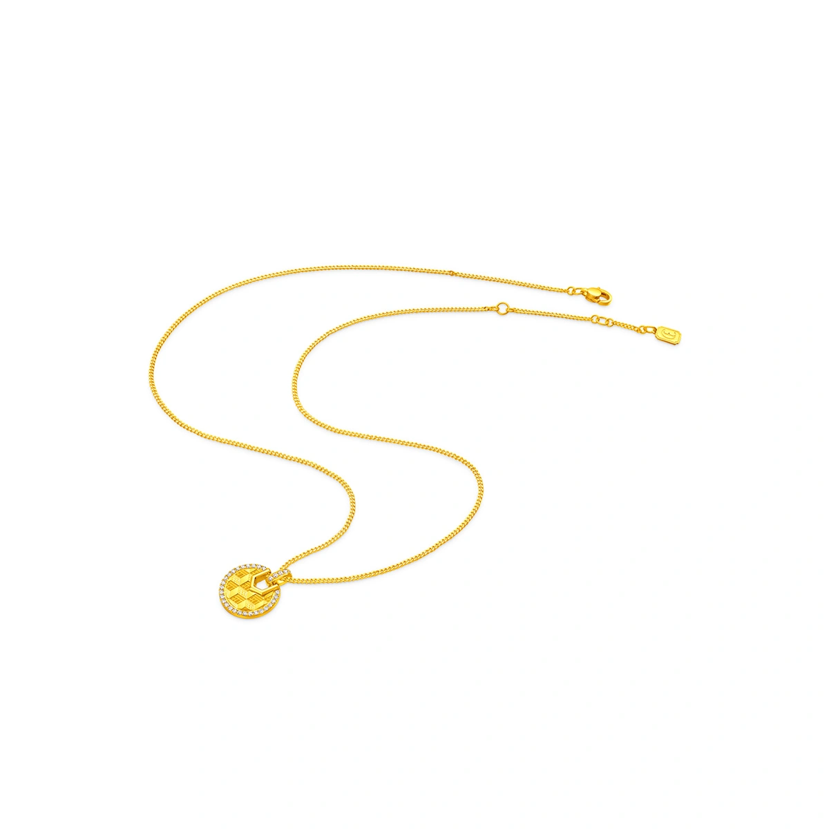 999 Gold Diamond necklace