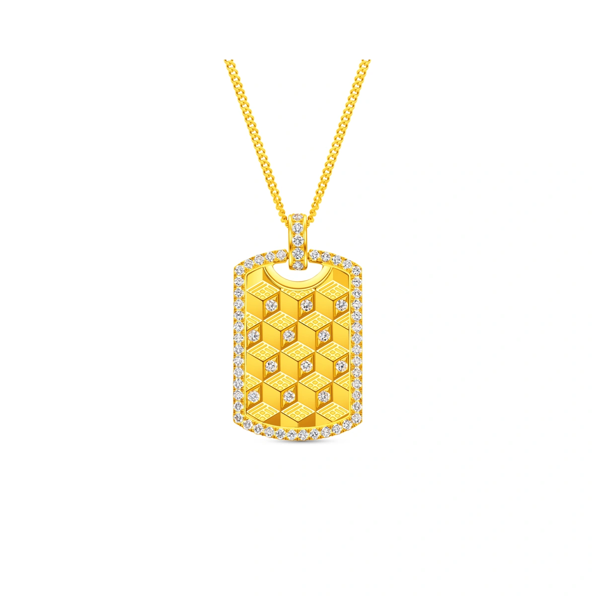999 Gold Diamond necklace