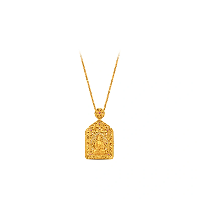 999 Gold Diamond necklace