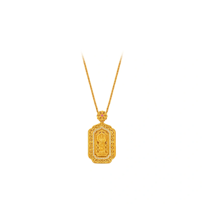 999 Gold Diamond necklace