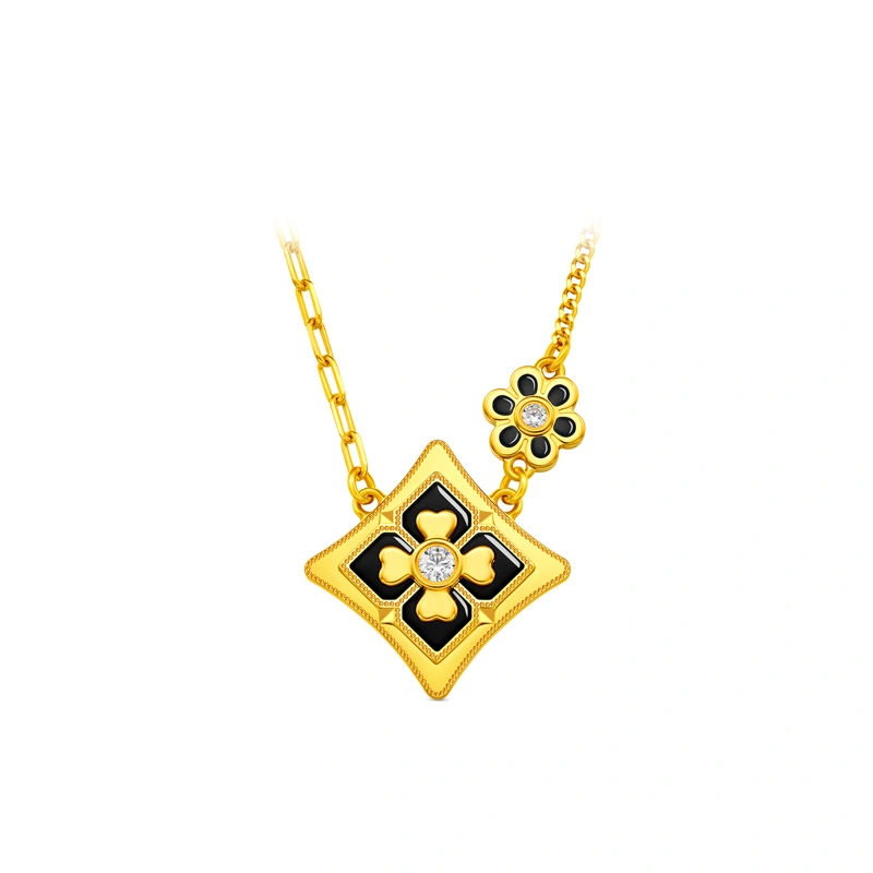 999 Gold Diamond necklace