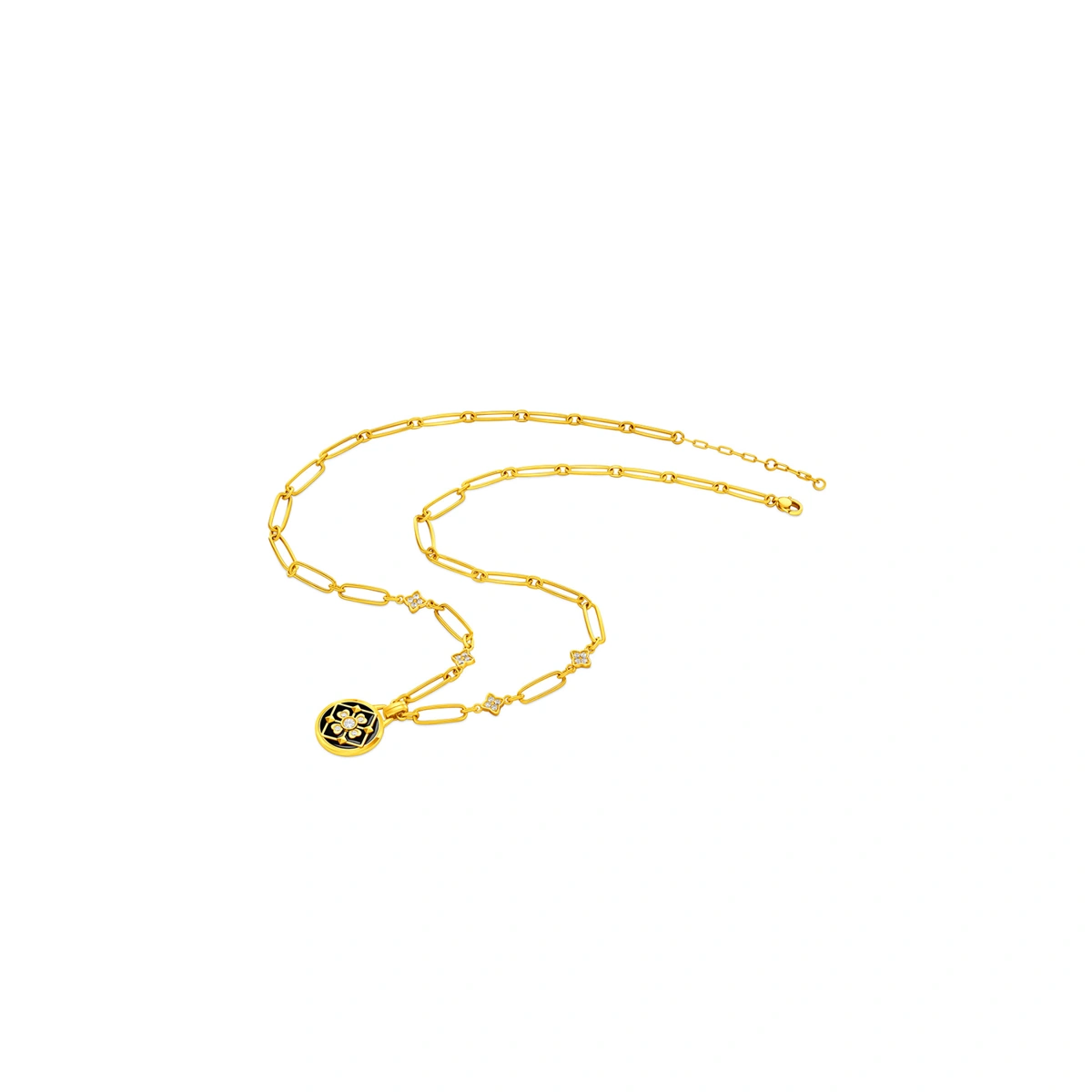 999足金鑲天然鑽石頸鏈