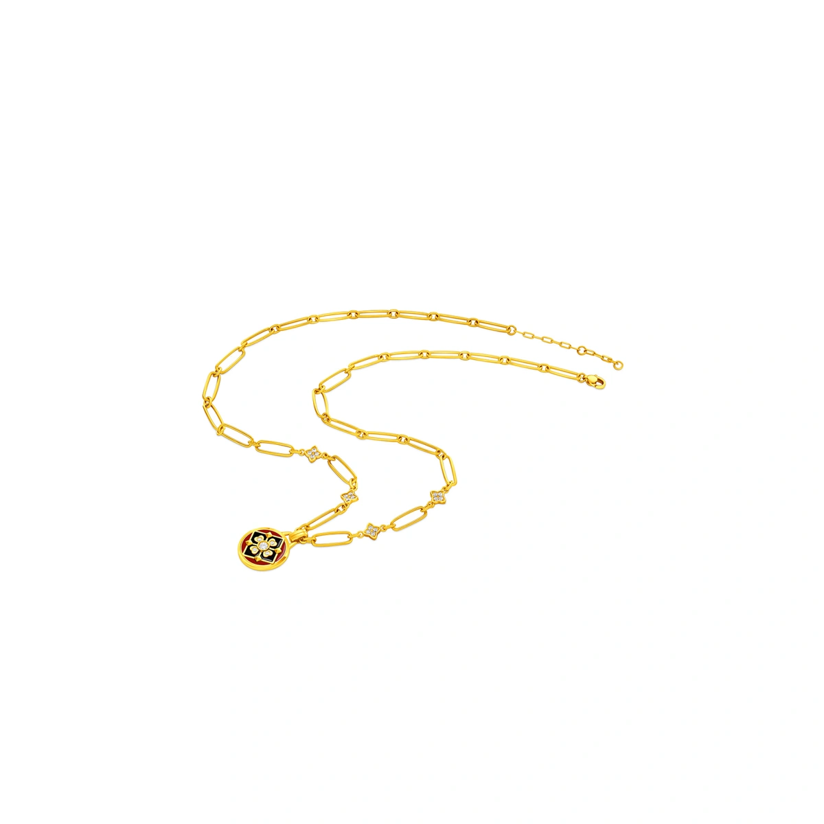 999足金鑲天然鑽石頸鏈