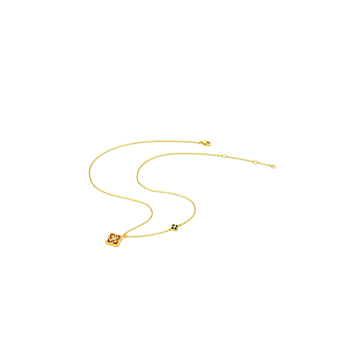 999足金鑲天然鑽石頸鏈