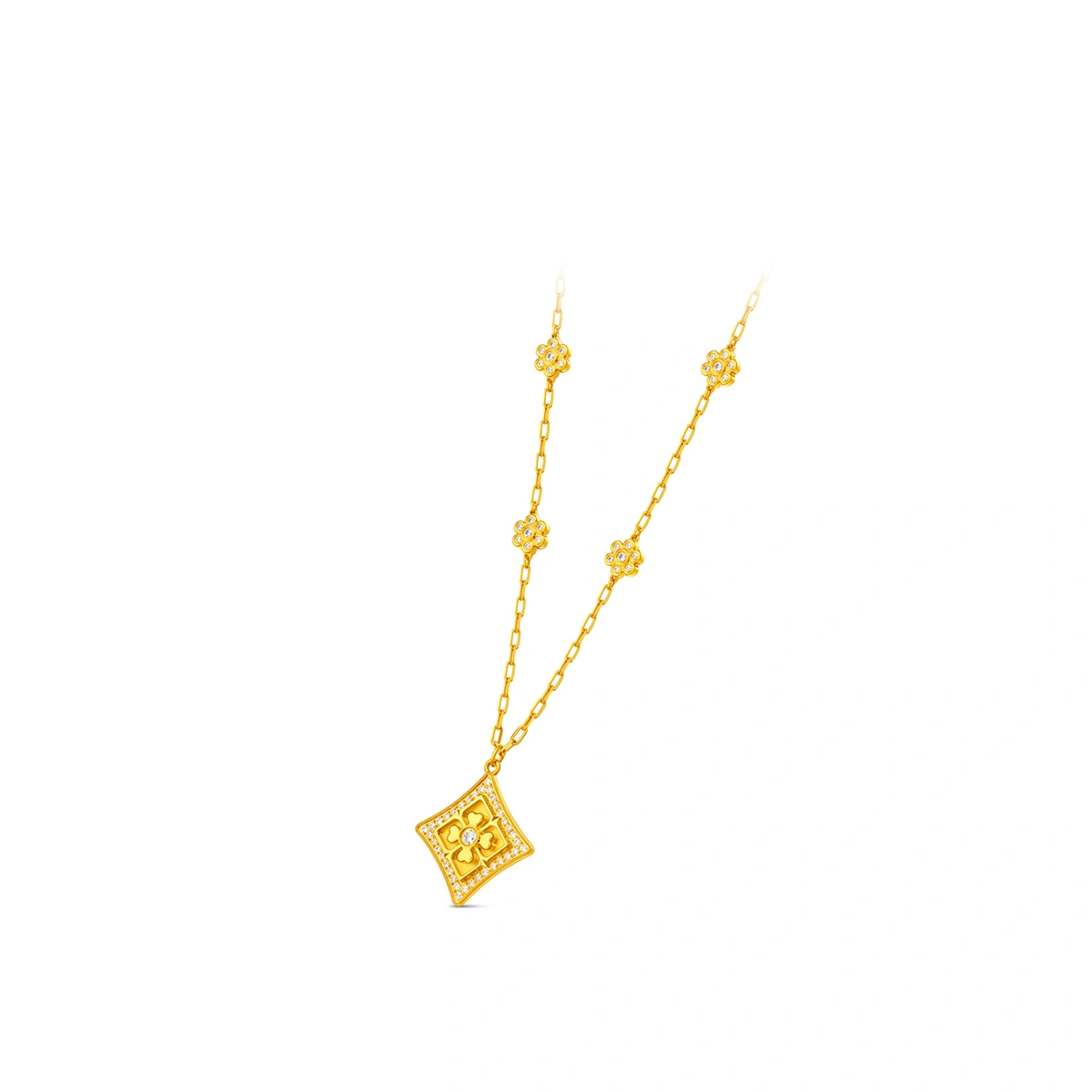 999 Gold Diamond necklace
