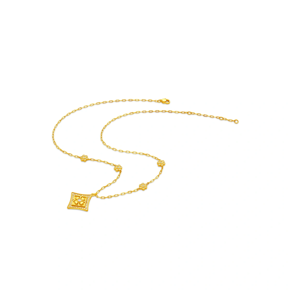 999 Gold Diamond necklace