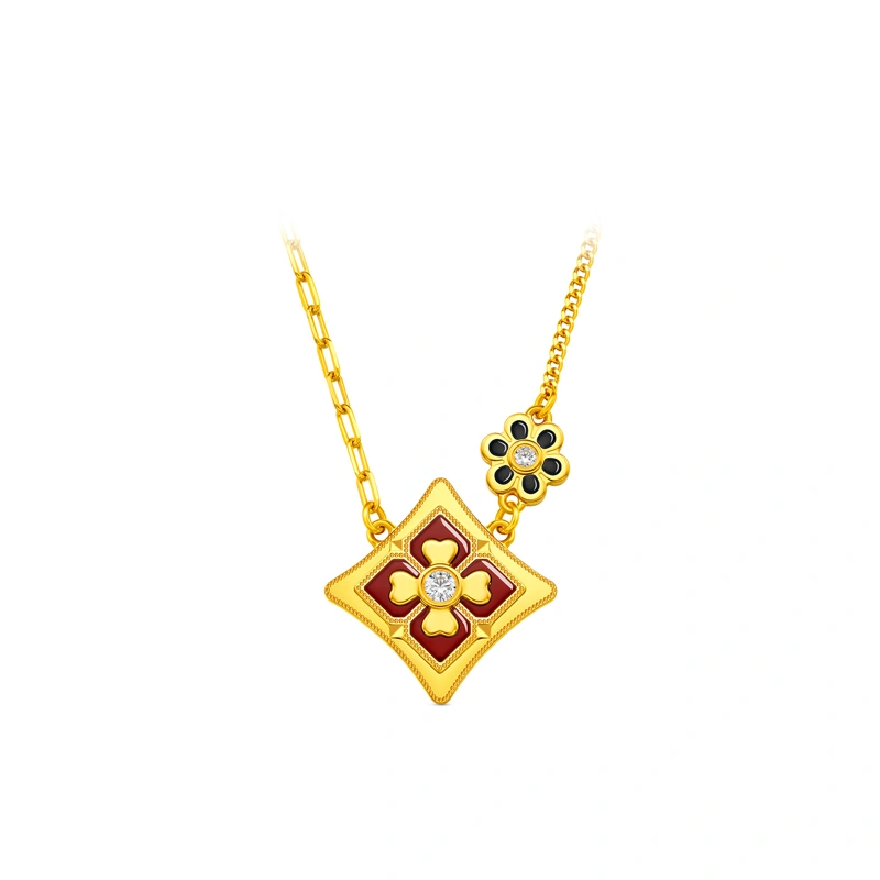 999 Gold Diamond necklace