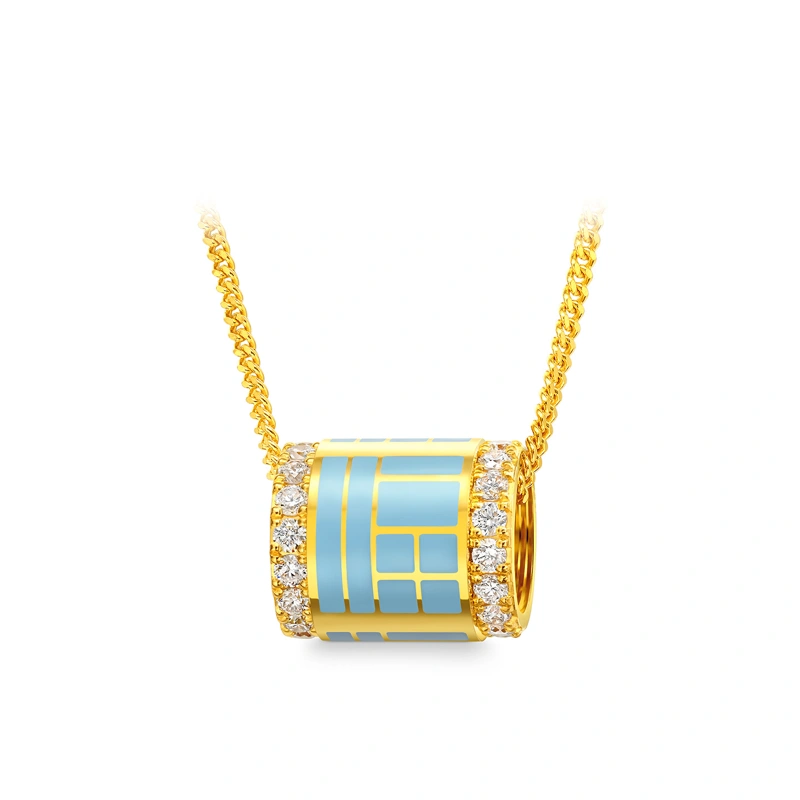 999 Gold Diamond necklace
