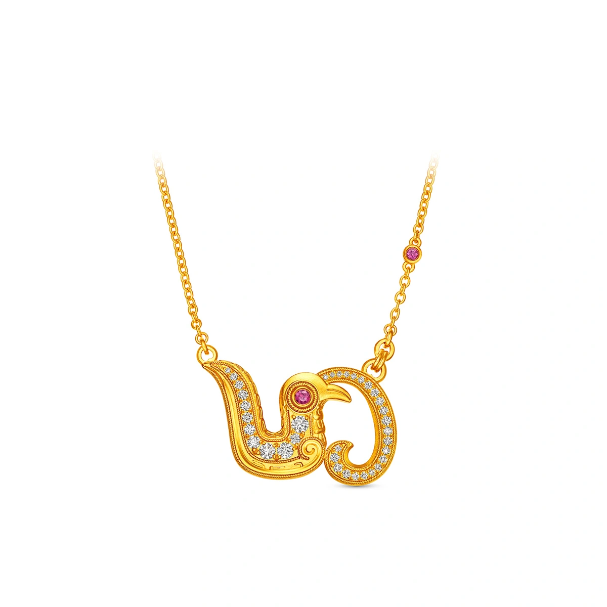 999 Gold Diamond necklace