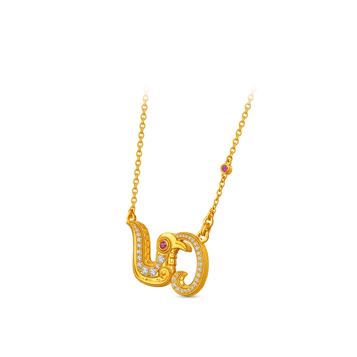 999 Gold Diamond necklace
