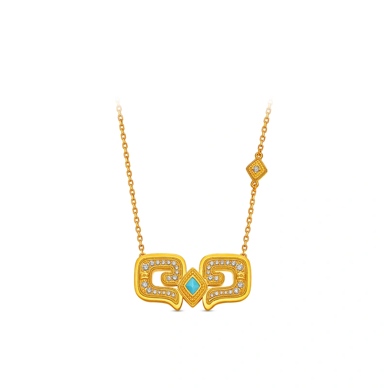 999 Gold Diamond necklace